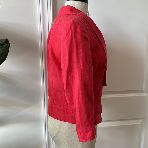 White House, Black market size 6 linen blend blazer coral color - Picture 2 of 14